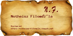 Notheisz Filoméla névjegykártya